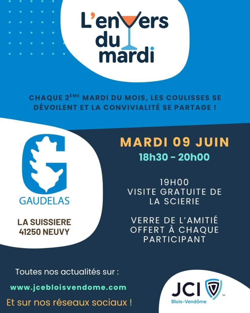 ENVERS DU MARDI – 09 JUIN à la Scierie GAUDELAS – 41250 NEUVY